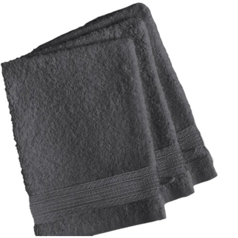 X3 gants de toilette gris Minha Casa 15 × 21 cm 100% coton