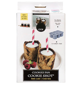 X6 Moule Cookie Shots Bleu Turquoise Lily Cookie en silicone anti-adhésif