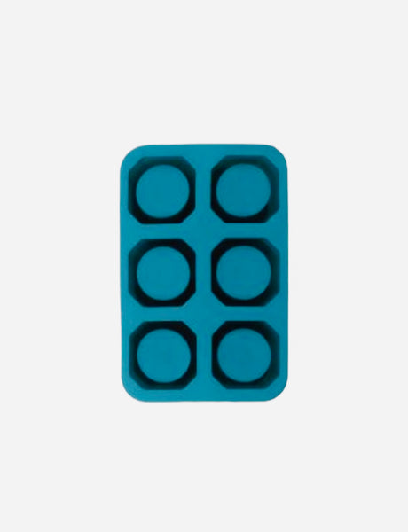 X6 Moule Cookie Shots Bleu Turquoise Lily Cookie en silicone anti-adhésif