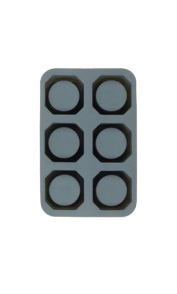 X6 Moule Cookie Shots Gris Lily Cookie en silicone anti-adhésif