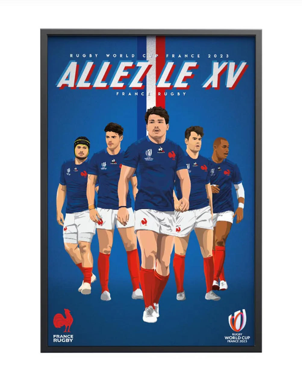 Affiche Poster " Allez le XV " Rugby World Cup 40X60cm Produit Officiel