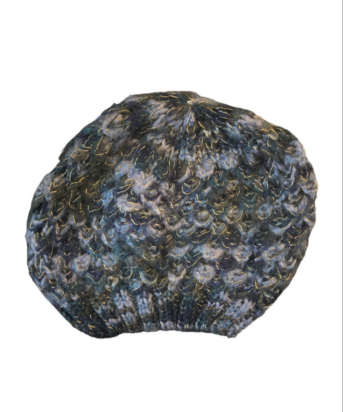 Beret Tricot Bonnet Violet Femme