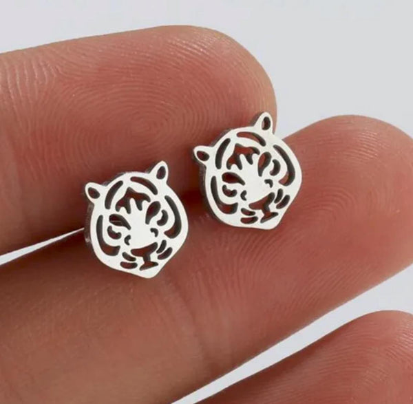 Boucles D'oreilles Tigre Acier Go Dutch Label