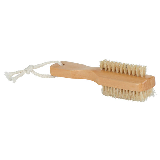 Brosse à ongles double face avec manches en bois