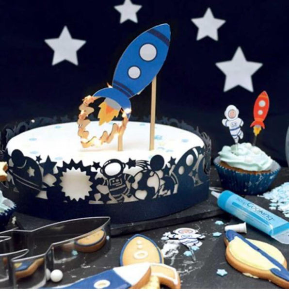 Décoration Gateaux Thème Espace Astronaute Scrap Cooking Cake Deco