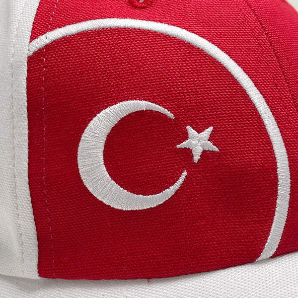 Casquette Football Turquie Blanc/Rouge Adultes