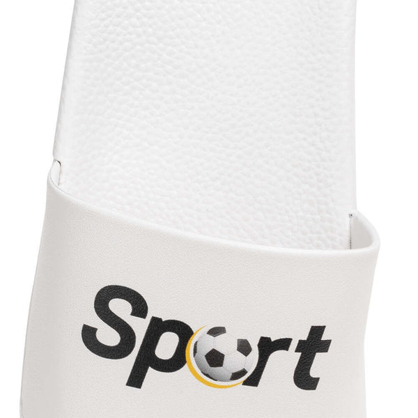 Claquette Sport Football Homme Blanche