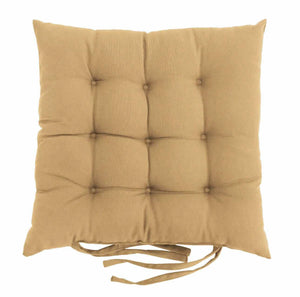 Coussin de Chaise Velours Beige 40x40cm