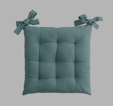 Coussin de Chaise Velours Turquoise 40x40cm