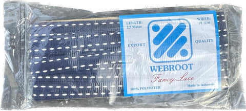 Dentelles Fantaisie Webroot Couture bleu marine 2,5mètres