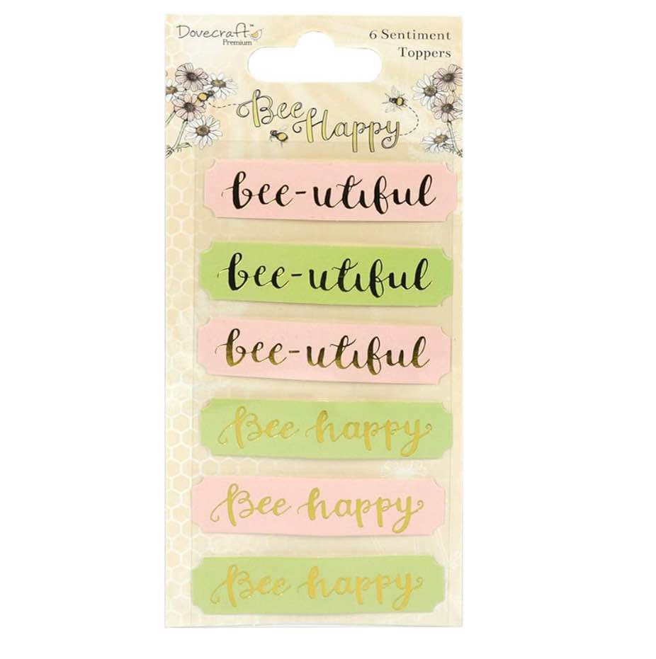 X6 Décorations Adhésifs Thème Abeilles Happy DoveCraft Premium