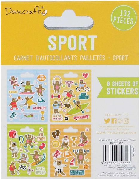 Livret 132 Stickers Autocollant Thème Sport Ourson Dovecraft