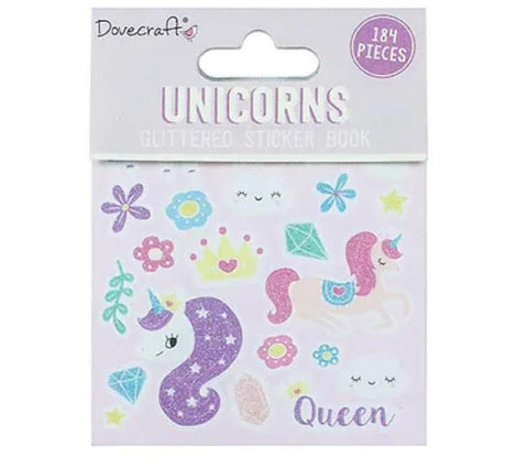 Livret 184 Stickers Autocollant Thème Licorne Queen Dovecraft