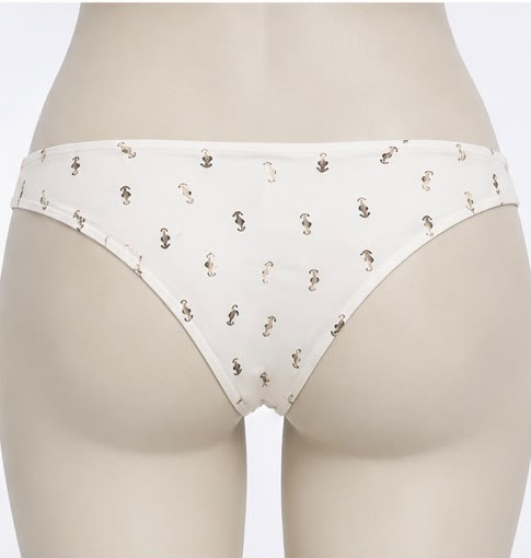 Maillot de bain blanc Motif Hippocampe dorés Ardène Swim