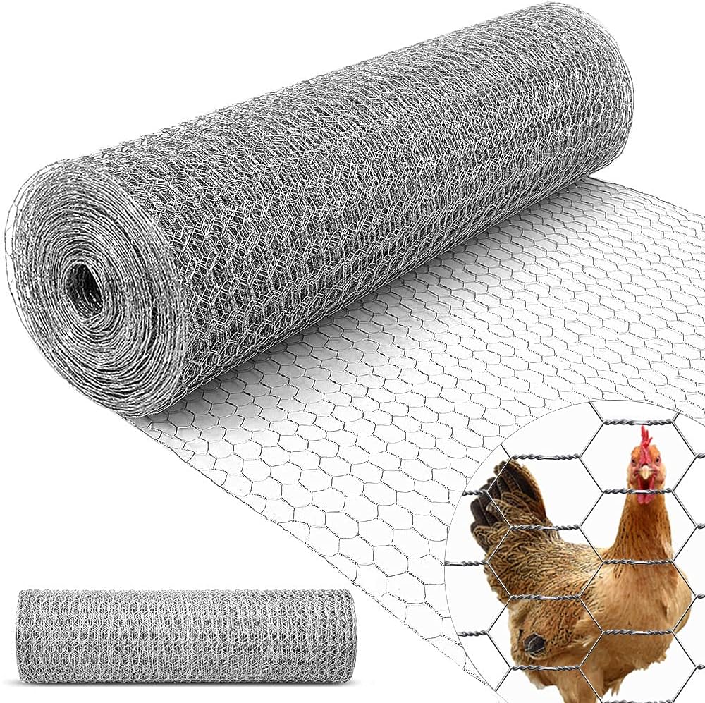 Grillage a poules triple torsion galvanisé gris 0,5x25m