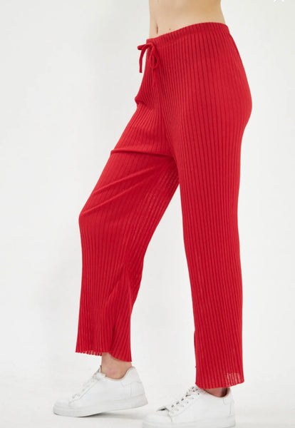 Pantalon Armonika taille élastique Rouge Femme taille XL