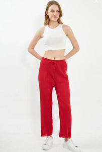 Pantalon Armonika taille élastique Rouge Femme taille XL