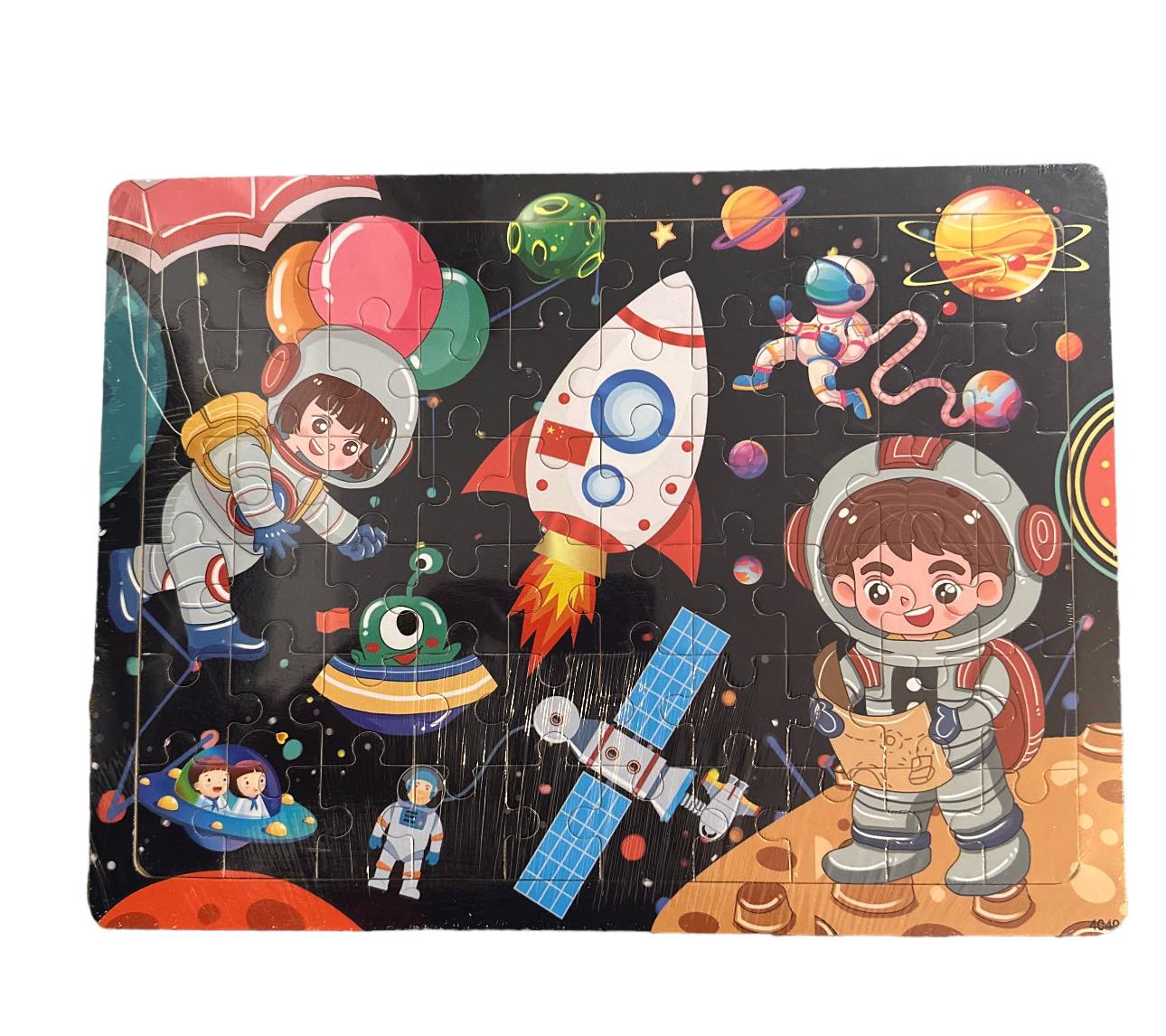 Puzzle Enfants Fusée Astronaute Jeux Educatif Stock Solution 30cmX23cm