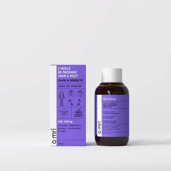 Huile de Massage Omri Jour & Nuit CBD 120 mg