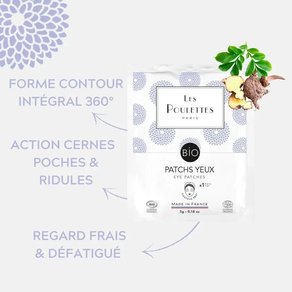 Patchs Yeux Bio Les Poulettes Paris – 1 paire