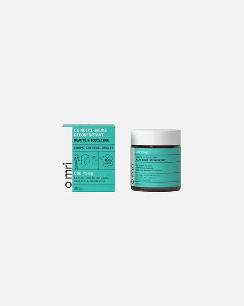 Baume pour le Corps OMRI – Le Multi-Baume Réconfortant au beurre de karité, huiles essentielles de mandarine, vanille CBD 75g