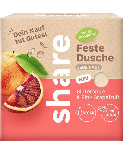 Savon Share Orange Sanguine/Pamplemousse Rose Vegan et Sans Huile de Palme 60g