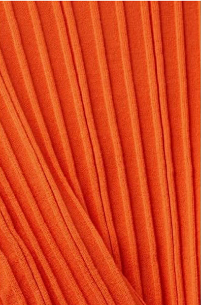 Pull Esprit cotelé a manches courtes Orange