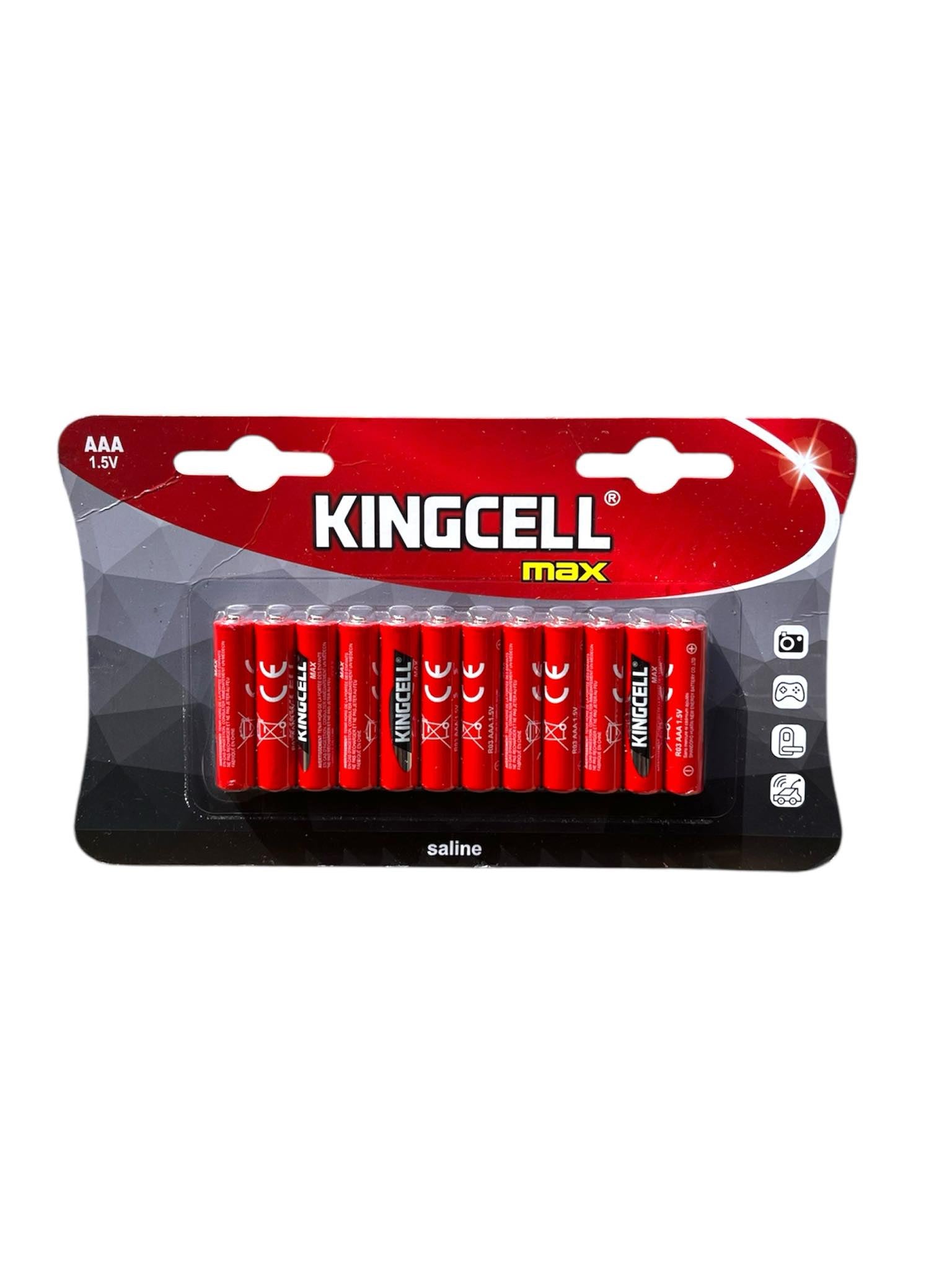 x10 Piles KINGCELL AAA 1,5V – Saline