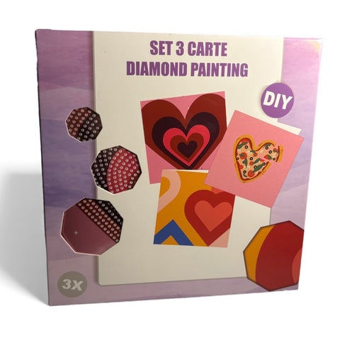 x3 Cartes à Diamanter – DIY Cœur