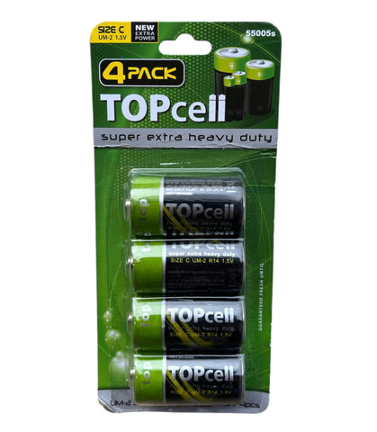 x4 Piles R14 TOPcell taille C – 1,5V