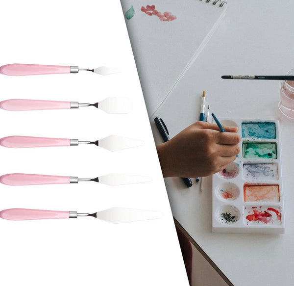 x5 Couteaux à Peindre – Artist Palette Rose