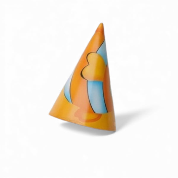 x6 Chapeaux Fête d’Anniversaire Alfredo Motif Poisson Orange