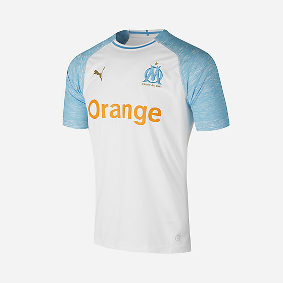 Maillot Puma Olympique de Marseille Blanc Bleu Homme Sosa Shopping