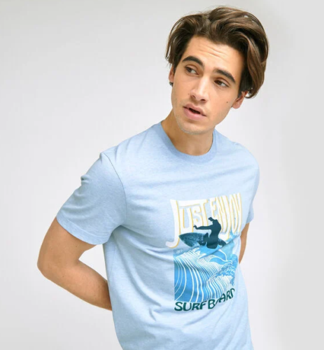 T-shirt Surf Homme Bleu