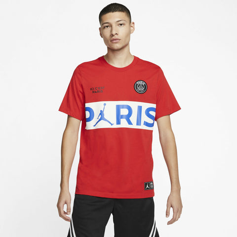 T-shirt Jordan Paris Saint Germain Rouge